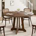 GarveeHome Round Dining Table for 4, Kitchen Dining Room Circle Dinner Pedestal by GarveeHome