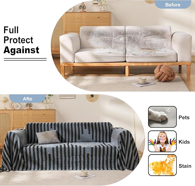 Boho Sofa Cover, Couch Covers for 3 Cushion Couch Sofa Pet Friendly, Sofa Cover - Image 5