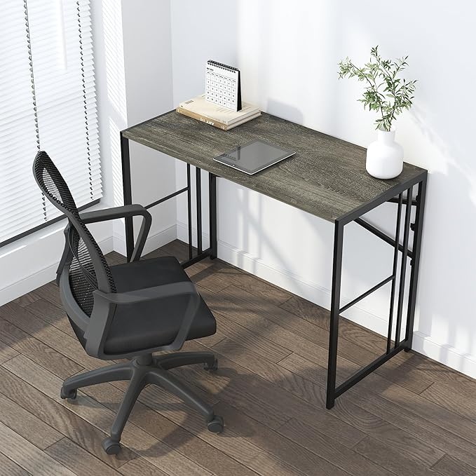 40 inch Folding Desk, Writing Gaming Computer Camping Desk, No Assembly - Image 2