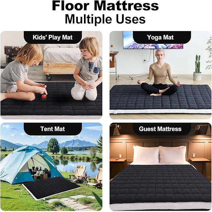 Tiita Japanese Floor Mattress, 4” Thicken Futon Mattress - Image 5