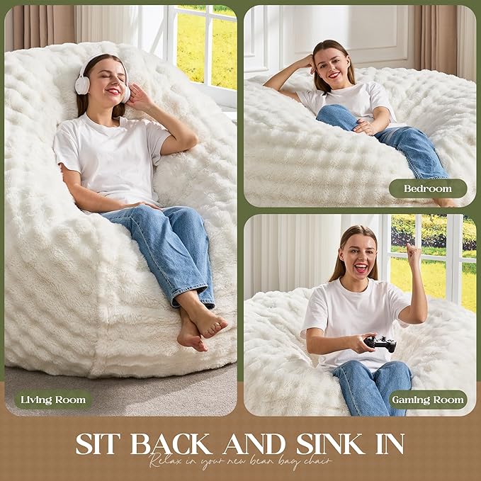 Hobestluk Bean Bag Chairs Beanbag Chair - Image 5