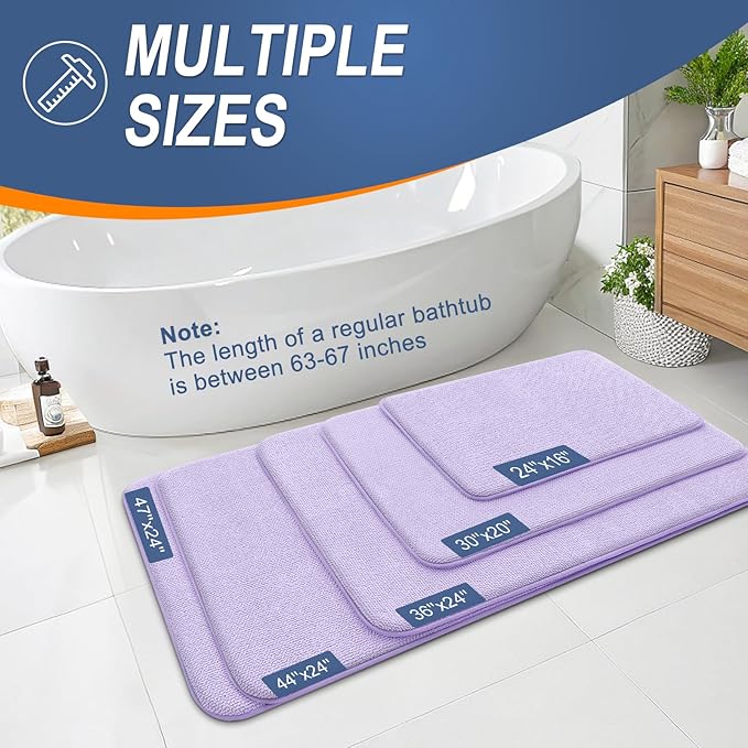 OLANLY Thick Memory Foam Bath Mat Rug 24x16, Extra Soft Absorbent Bathroom Rug - Image 5