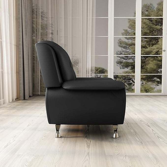 Container Furniture Direct Michael Modern Faux Leather Upholstered Stainless - Image 7