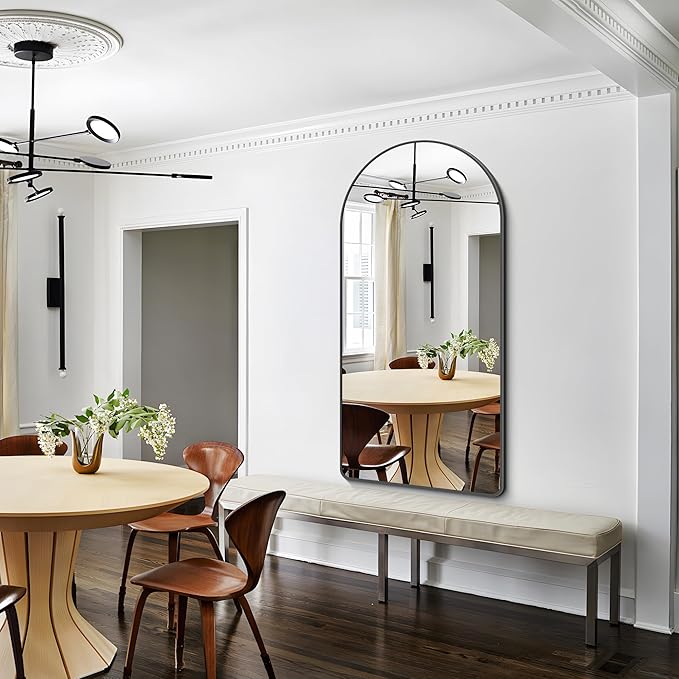 Arched Bathroom Mirror, Wall Mounted Mirror, Living Room, Vertically Hanging - Image 4