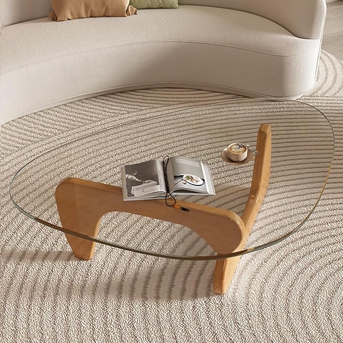 Mid Century Modern Glass Coffee Table, Small Coffee Table - Image 8
