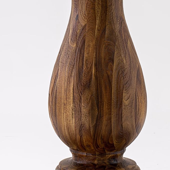 F52-0N-TP - Kitchen Table with Acacia Wood Round Tabletop, Antique Walnut Finish - Image 7