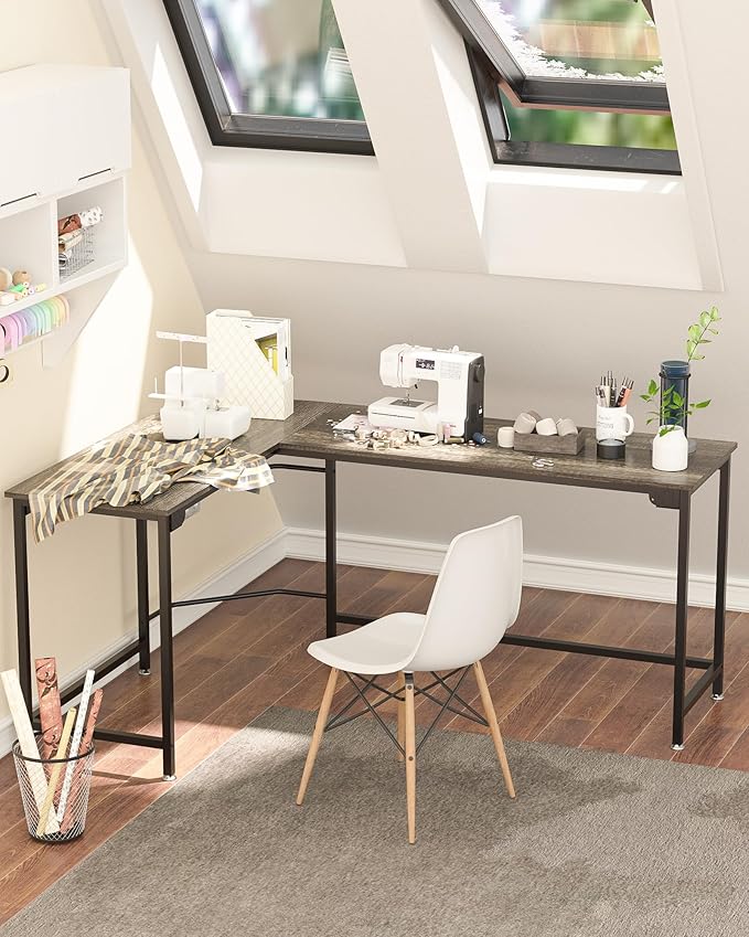 Teraves Modern L Shaped Gaming Desk 66'' Corner Computer Desk - Image 5