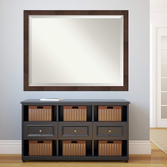 Amanti Art Brown Bathroom Mirror - Image 5