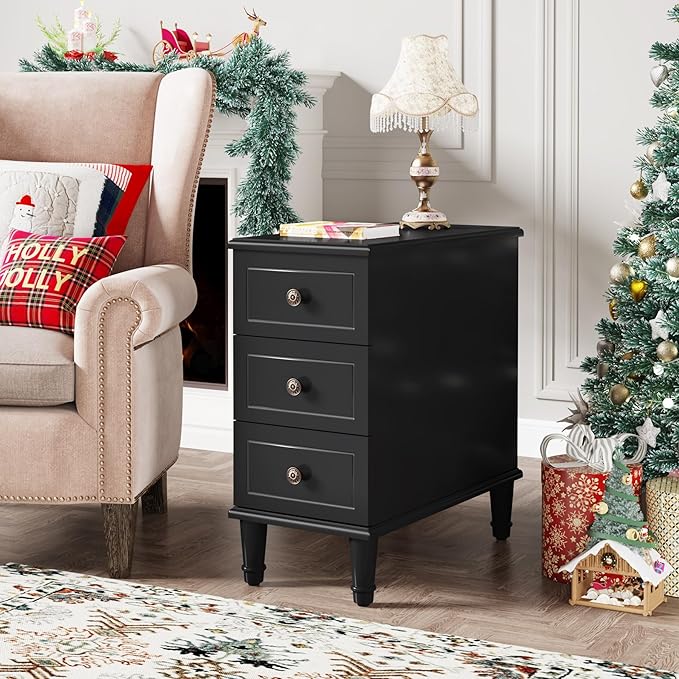 Tribesigns Solid Wood End Table, Fully Assembled Narrow Side Table - Image 4