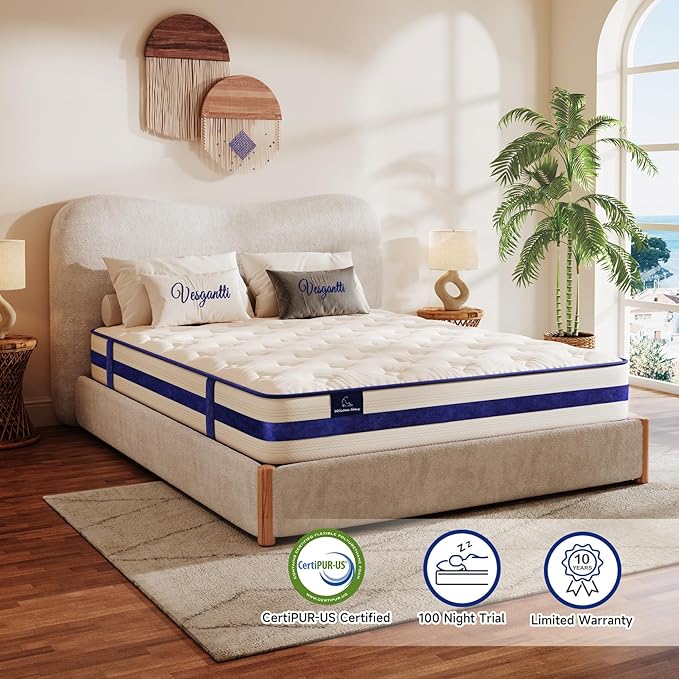 Vesgantti Queen Mattress, 12 Inch Hybrid Innerspring Mattress in a Box - Image 6