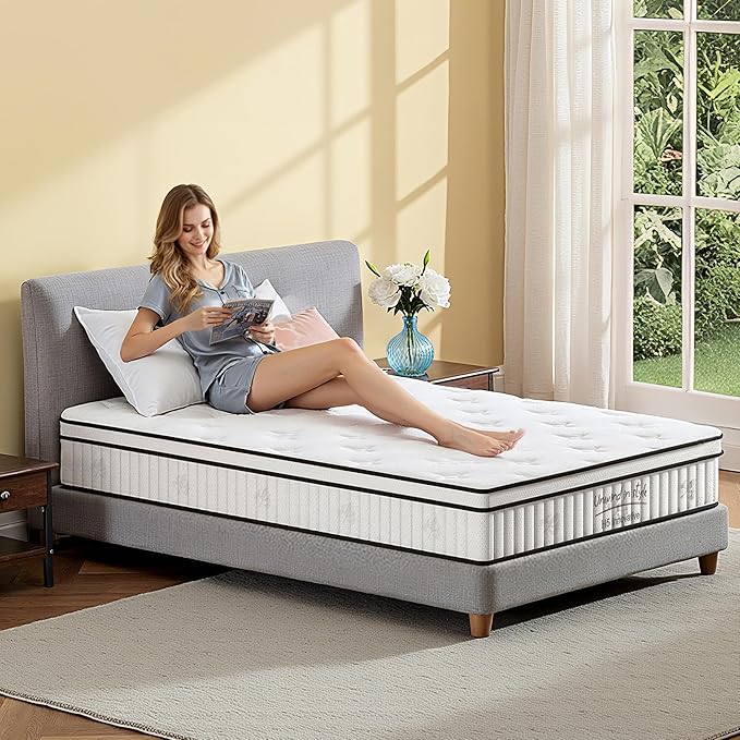 Full Size Mattress, 10 Inch Medium Firm Foam Hybrid Mattress by Kislot