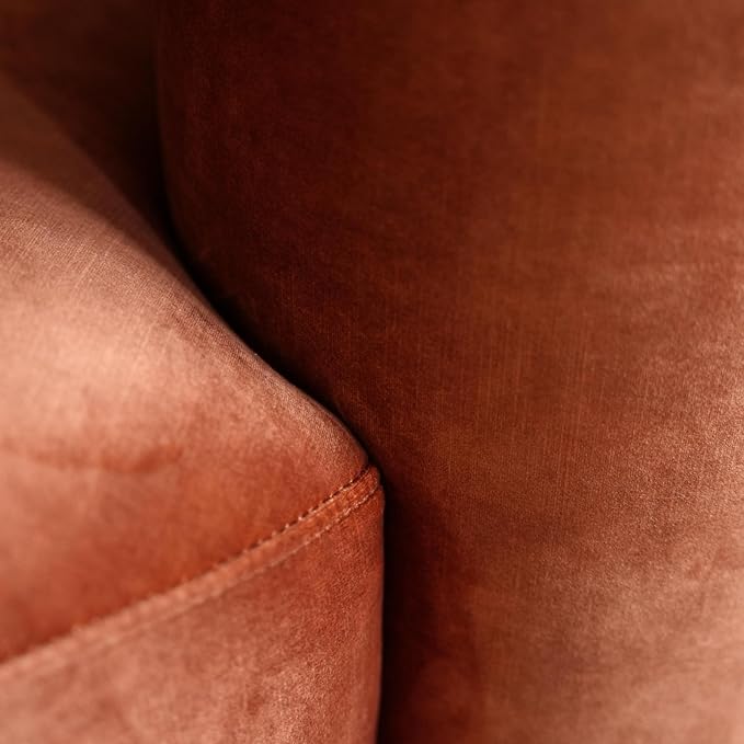 Acanva Luxury Modern Tight Curved Back Velvet Sofa, Minimalist Style Comfy Couch - Image 7