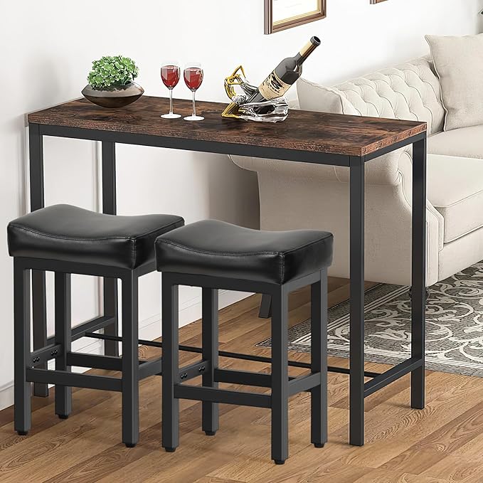 Counter Height Bar Stools Set of 3, 24 Inch Barstools - Image 7