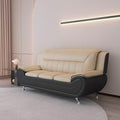 Container Furniture Direct Michael Modern Faux Leather Upholstered Stainless by ContainerDirect