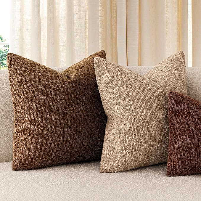 Foindtower Set of 2, Decorative Textured Boucle Throw Pillow Covers Accent - Image 7