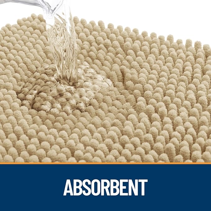 OLANLY Door Mat for Muddy Dog Paws 40x32, Ultra Absorbent Chenille Mud Doormat - Image 3