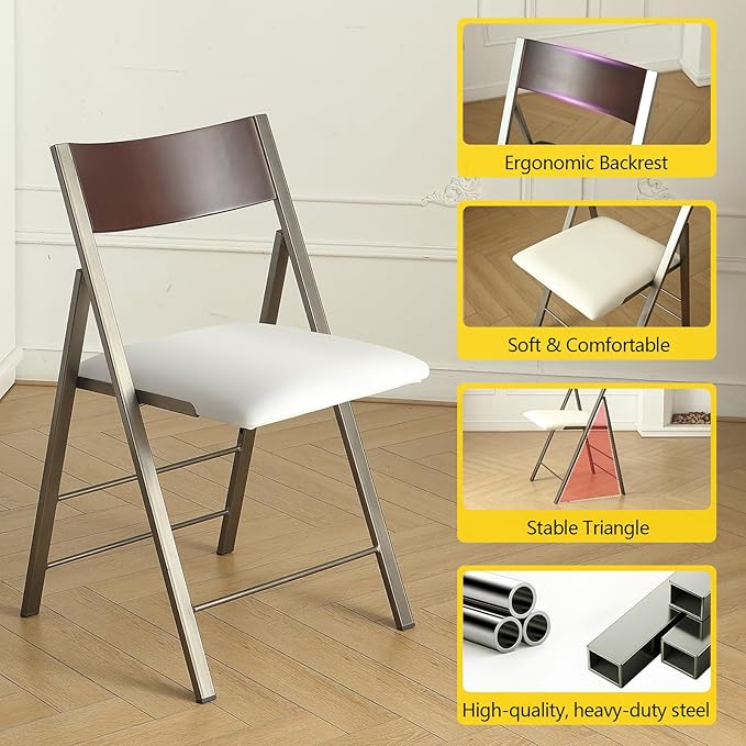 Folding Chairs with Cushion 2 Pack - Image 6