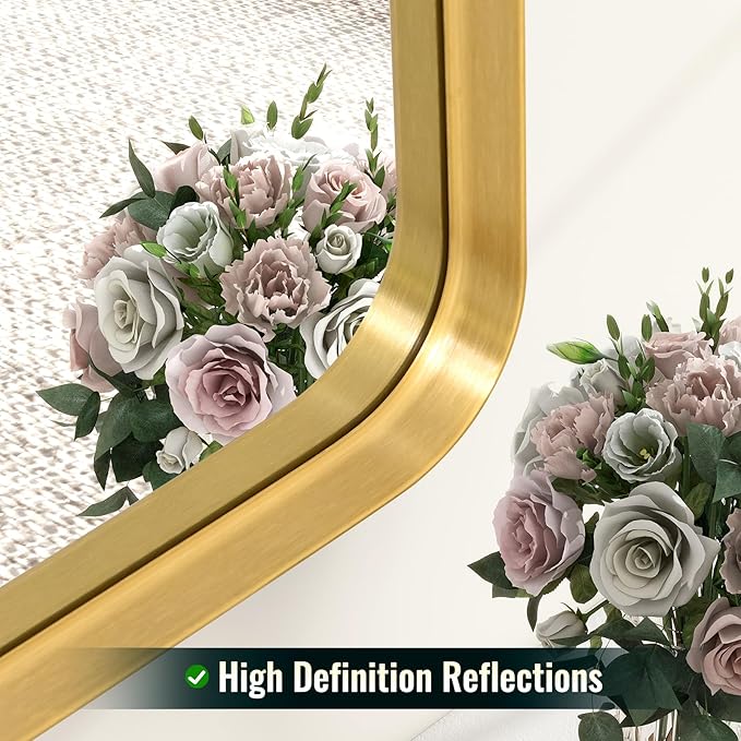 30 x 40 Inch Gold Bathroom Mirror - Image 4