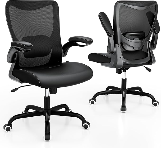 Office Chair, PU Leather Ergonomic Desk Chair - Image 8