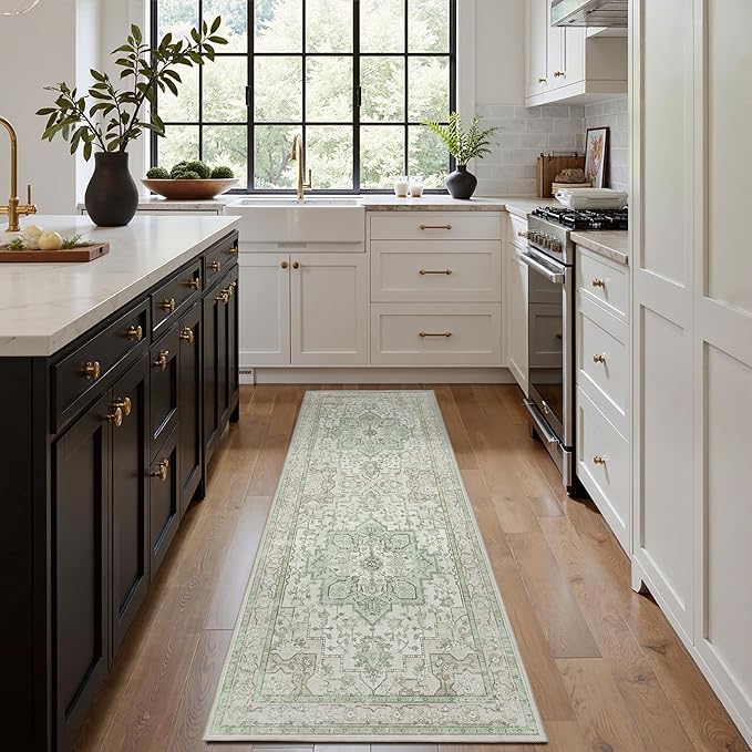 GENIMO 2'6''x10 Runner Rugs for Hallway, Machine Washable Non Slip Vintage Rugs - Image 2