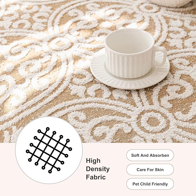 STACYPIK Modern Khaki Jacquard Couch Cover French Style L-Shape Sofa Protector - Image 9