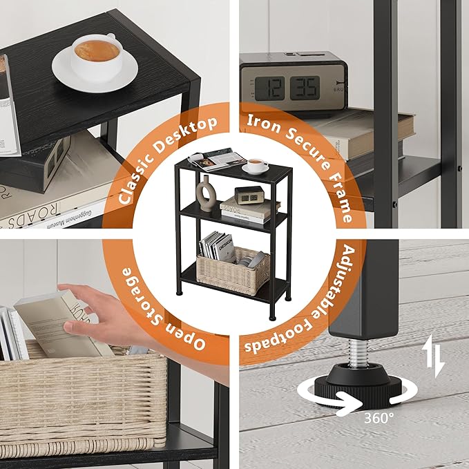 3-Tier Side Table, Small EndTable, Sofa SideTable - Image 6