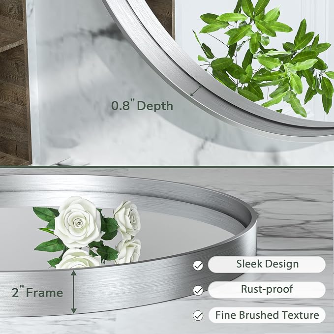 TokeShimi Oval Mirrors for Wall Decor 24x36 Inch - Image 4