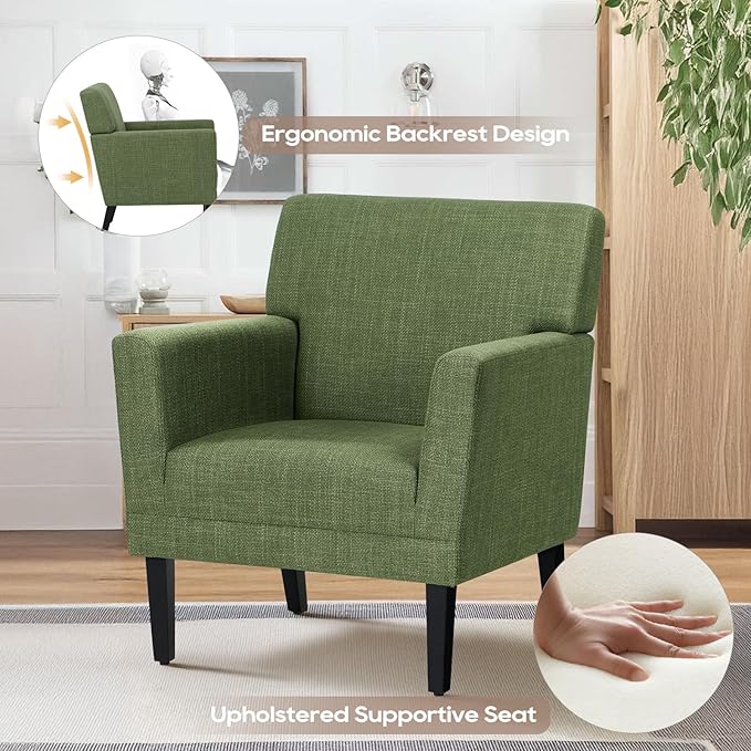COLAMY Accent Chair Set of 2 for Living Room, Modern Upholstered Fabric Accent - Image 4