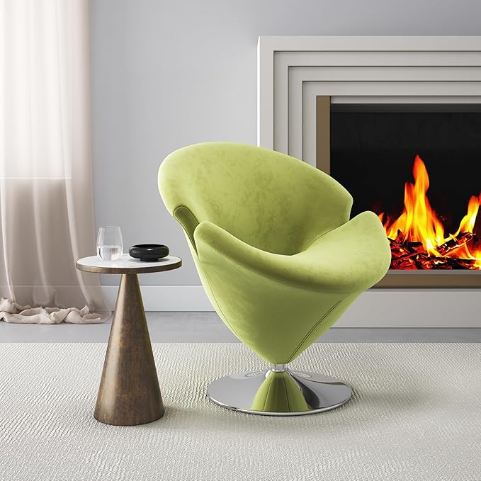 Manhattan Comfort Tulip Swivel Accent Chair Set of 2 - Image 2
