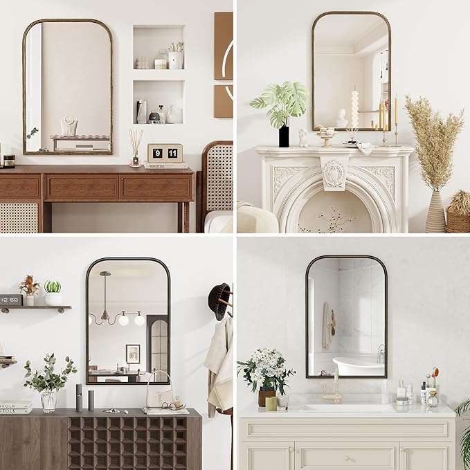 Axeman 22x30 Rounded Rectangular Wall Mirror, Decorative Bathroom Mirror - Image 7