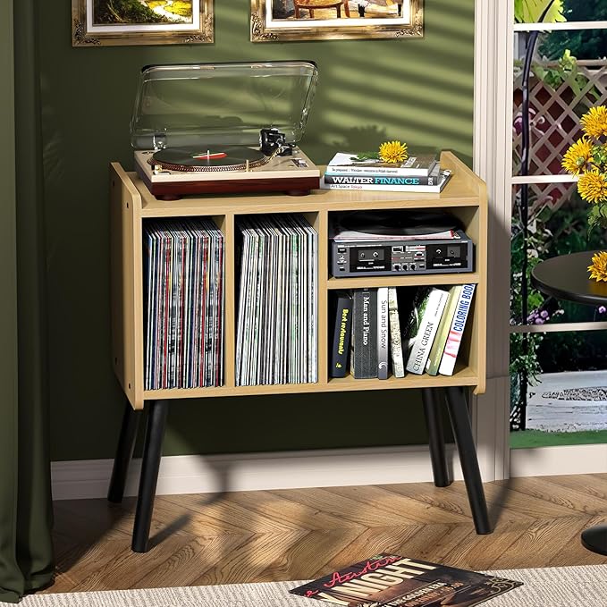 Record Player Table, Mid-Century Record Player Stand - Image 5