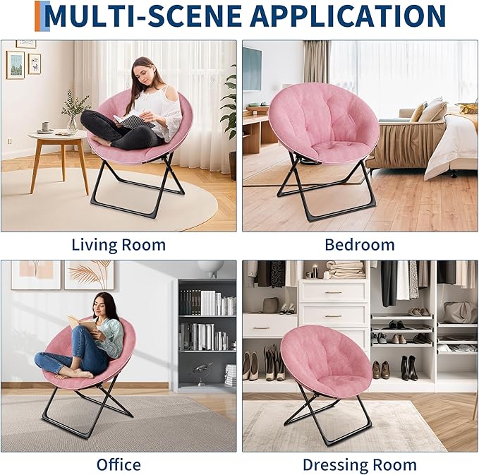 Saucer Chair with Faux Fur Cover - Image 5
