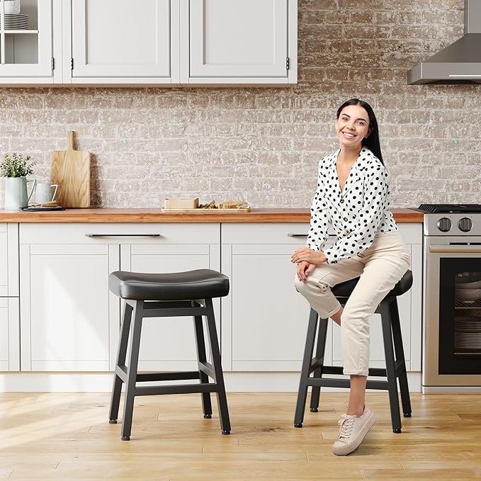 Counter Height Bar Stools Set of 3, 24 Inch Barstools - Image 5