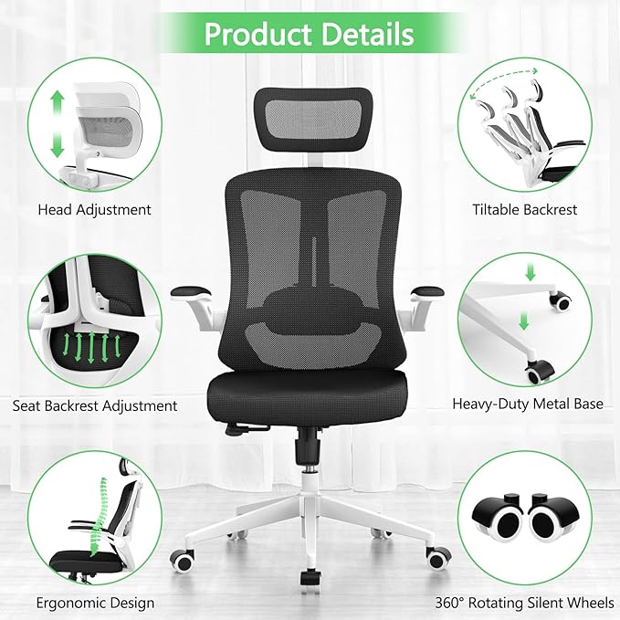 Mesh Desk Office Chairs, Compute Executive Chair - Image 4