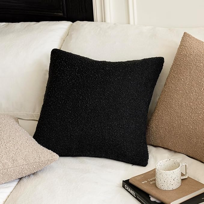 Foindtower Pack of 2, Decorative Textured Boucle Throw Pillow Covers Accent - Image 4