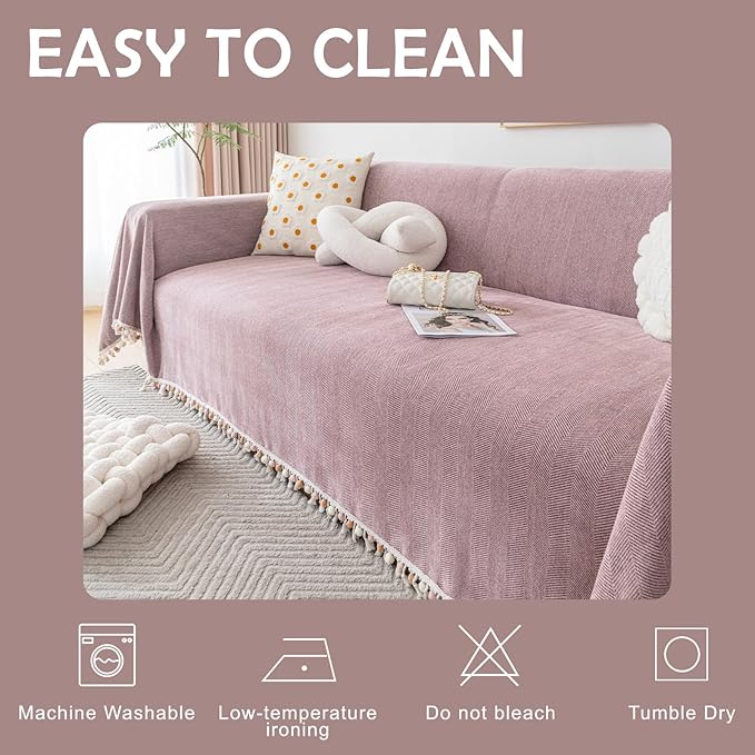 HANDONTIME Boho Chenille Sofa Cover - Image 7