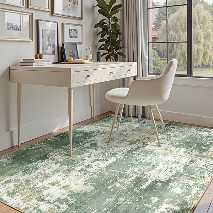 Washable Area Rugs 6'x9' Non-Slip Modern Abstract Soft - Image 9