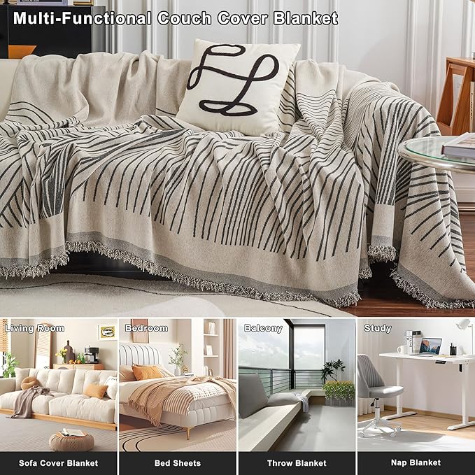 STACYPIK Stylish Striped Sofa Cover - Image 4