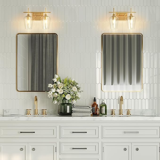 VONLUCE Bathroom Vanity Light, 2 Light Bathroom Light Fixture Over Mirror - Image 7