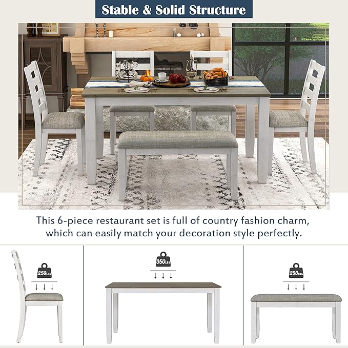 Ball & Cast 6 Piece Dining Table Set - Image 4