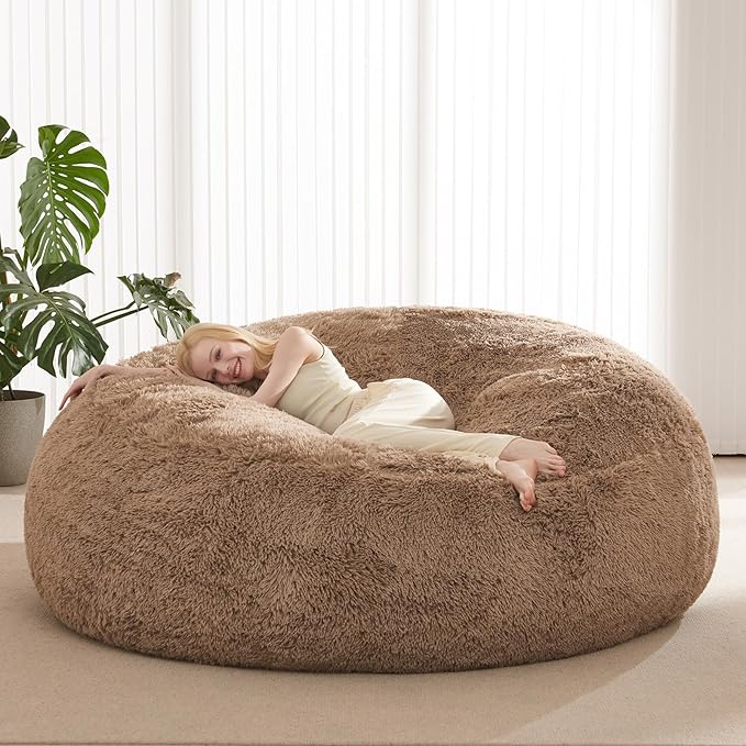 Stuffed Animal Storage Bean Bag Chair Cover Washable Ultra Soft Bean Bag Cover by Unknown