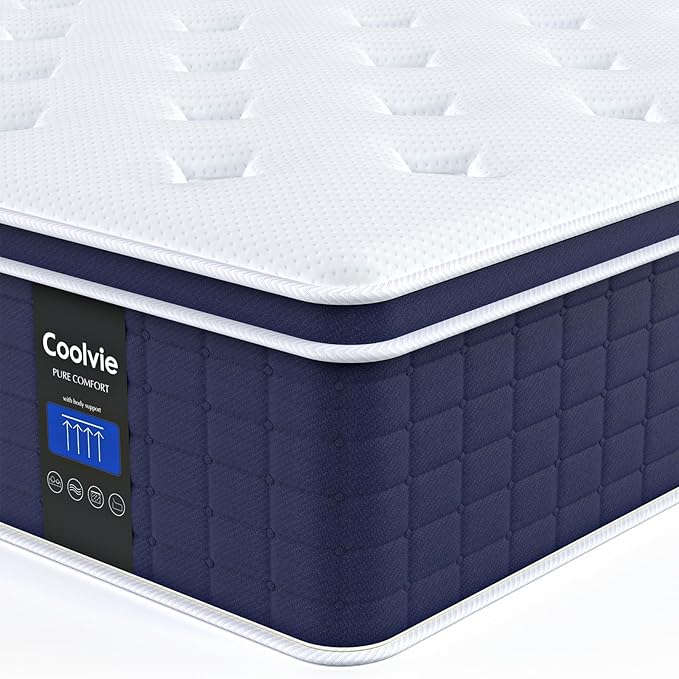 Coolvie Full Size Mattress 14 Inch, Hybrid Full Mattress in a Box, 4 Layer by COOLVIE