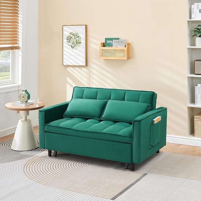 Ball & Cast 55" Convertible Sofa Bed, 3 in 1 Sleeper Sofa W/Pull-Out Bed - Image 4