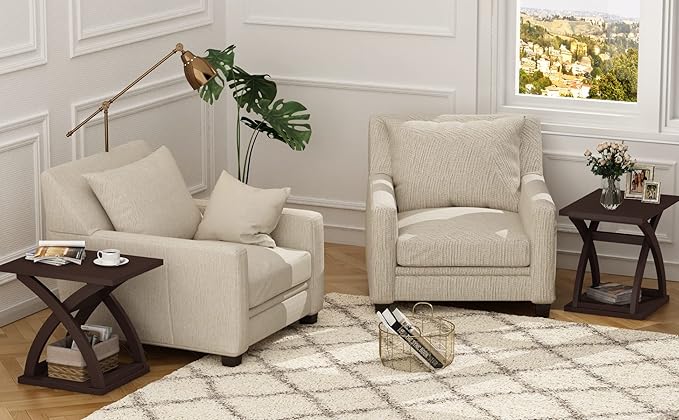 ChooChoo End Side Table Set of 2, Modern End Table - Image 2