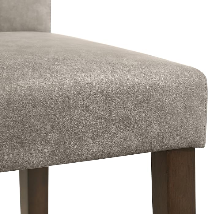 CHITA Counter Height Bar Stools Set of 3, PU Leather in Stone Grey - Image 9
