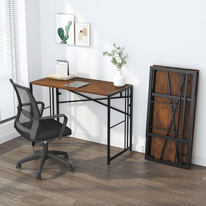 Folding Computer Desk 40 inch Writing Gaming Computer Camping Desk, No Assembly - Image 8