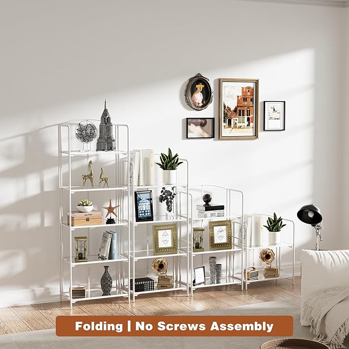 Crofy No Assembly Folding Bookshelf - Image 6