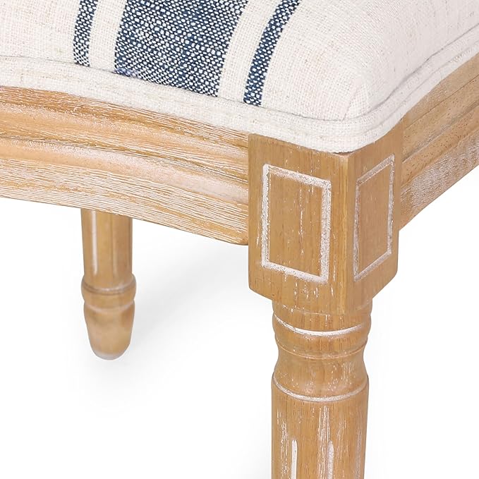 Christopher Knight Home Phinnaeus Dining Chair Set, Rubberwood, Dark Blue Line - Image 14