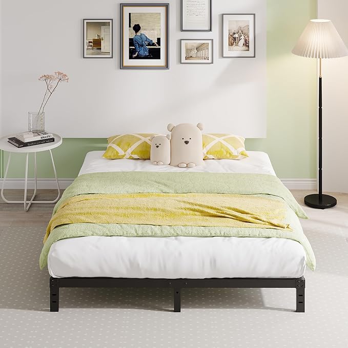EMODA Queen Bed Frame No Box Spring Needed 10 Inch Heavy Duty Metal Platform - Image 6