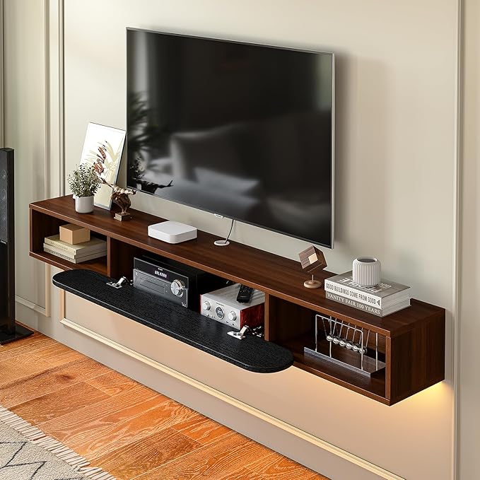 Floating TV Stand Wall Mounted 70'', Modern Media Console - Image 3